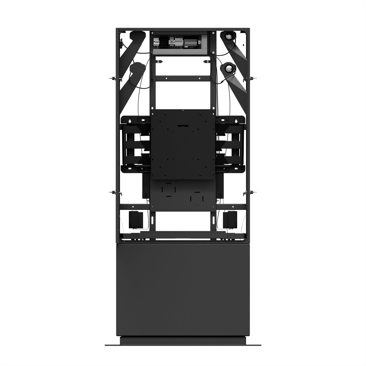 Hagor Bodenständer – 50–55" – Diebstahlsicherung, mit Belüftung – für Hochformat-Displays – SOPK 55, Schwarz