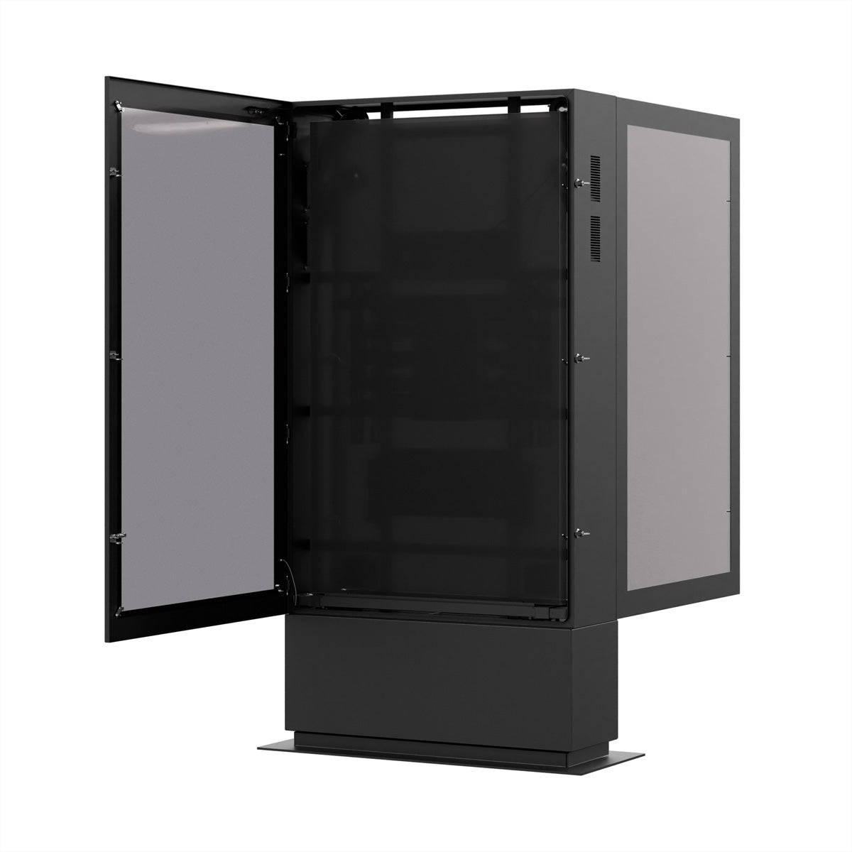 Hagor Digital-Signage-Stand für 75" Displays – wetterfest, vandalismussicher, abschliessbar – Stahl, schwarz
