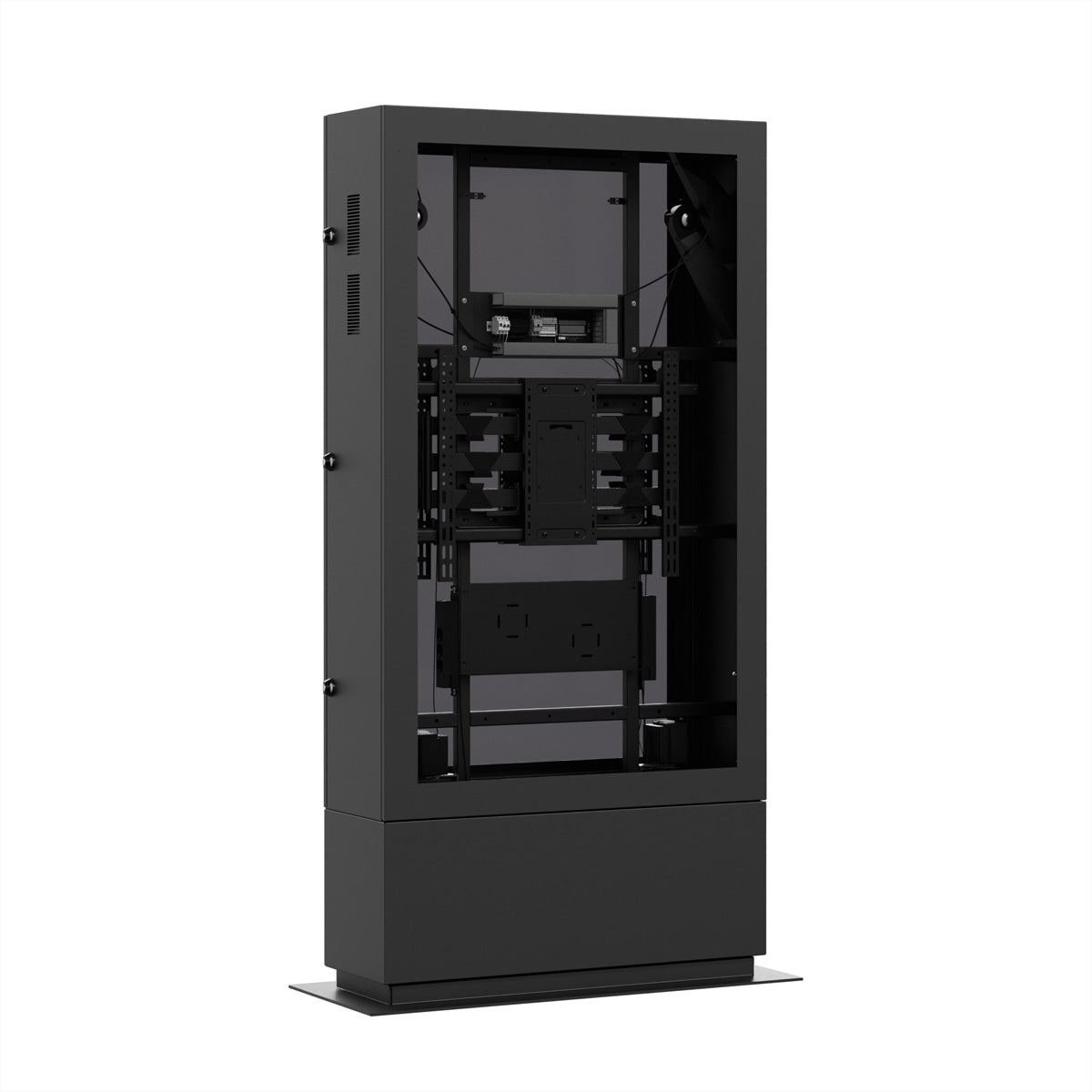 Hagor Digital-Signage-Stand für 75" Displays – wetterfest, vandalismussicher, abschliessbar – Stahl, schwarz