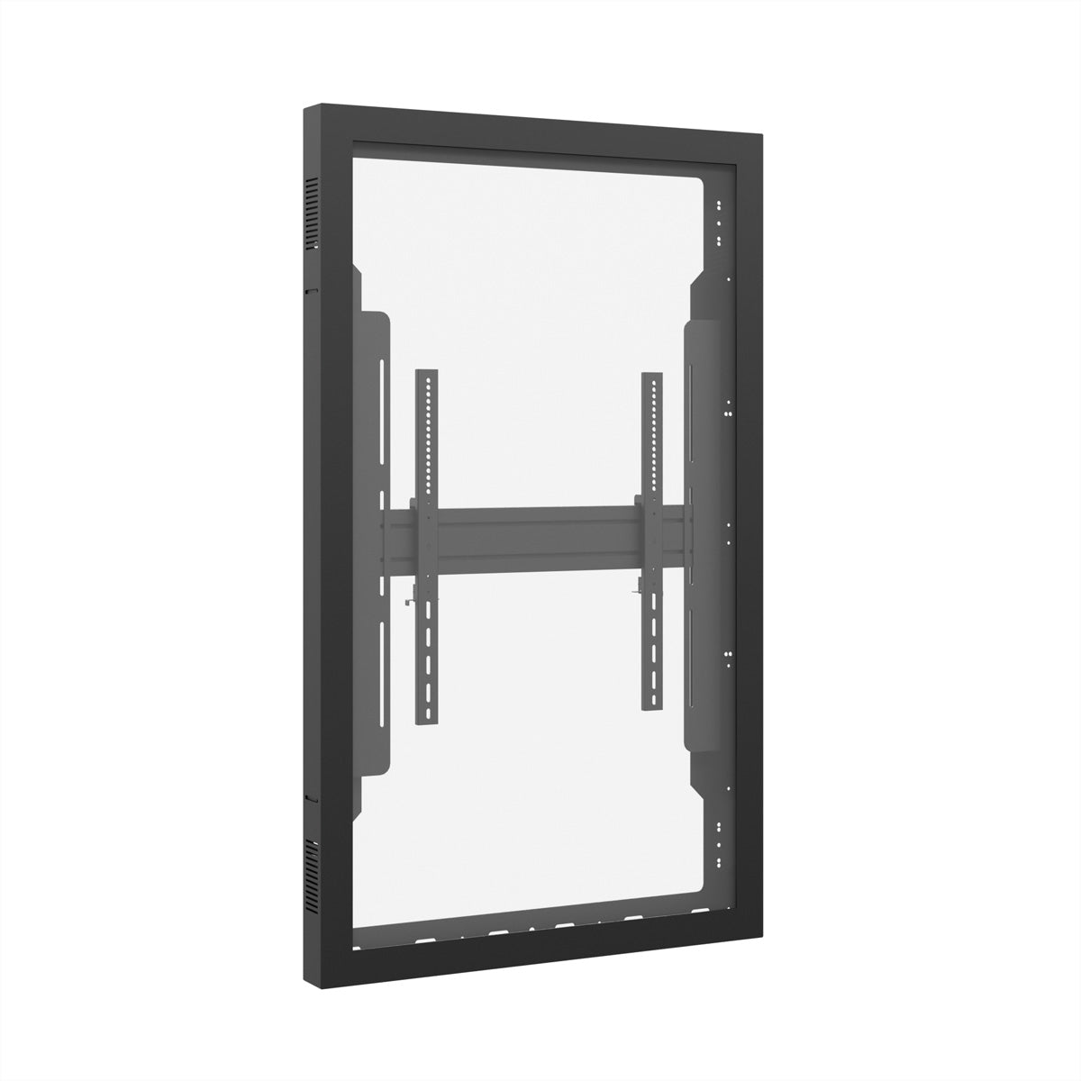 Hagor Display-Gehäuse – Hochformat, VESA 600×600 mm – für 65" Fernseher – Schwarz