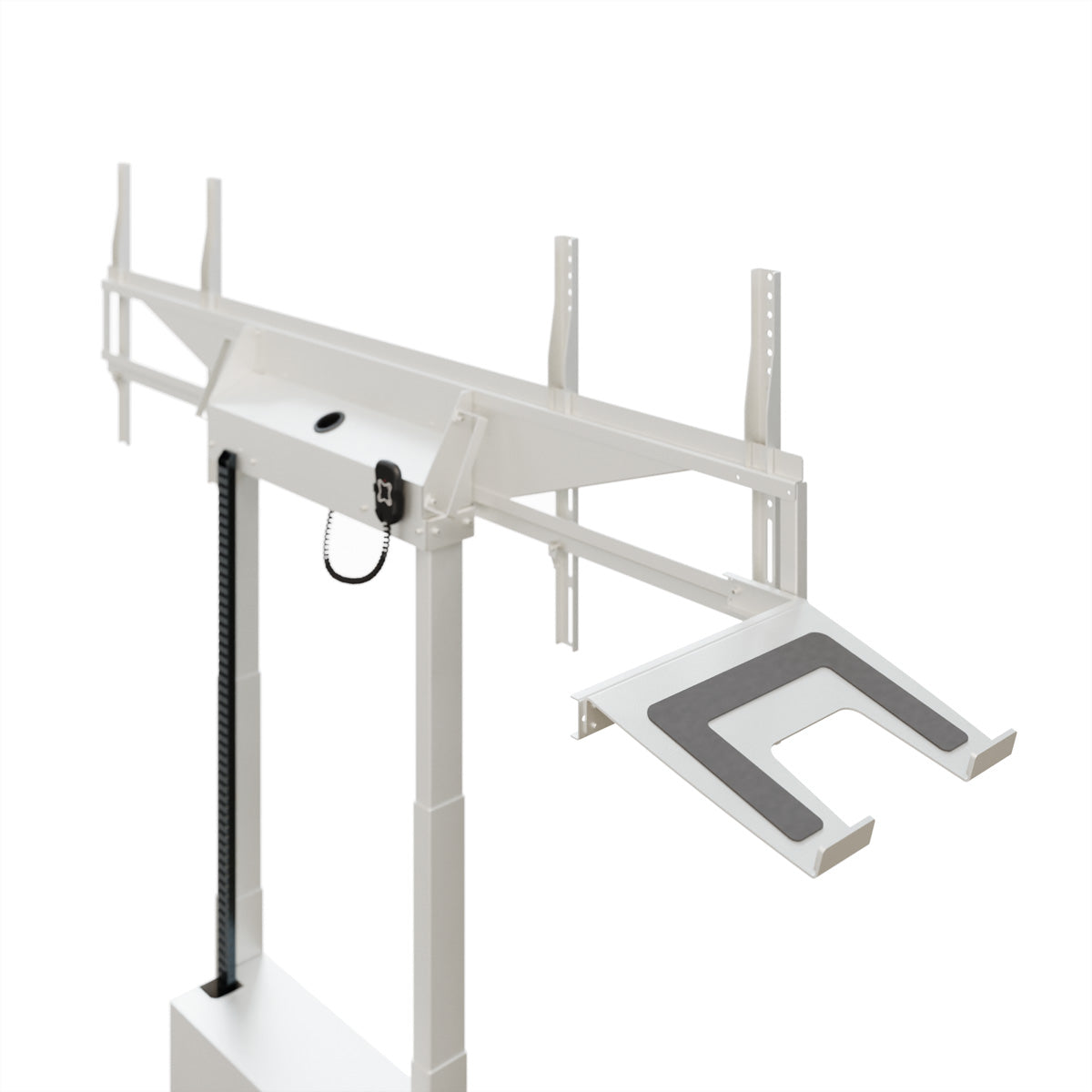 Hagor Digital-Signage-Stand für 46–65" Displays – 2 Monitore, motorisiert, höhenverstellbar, mit Rollen, abschliessbar