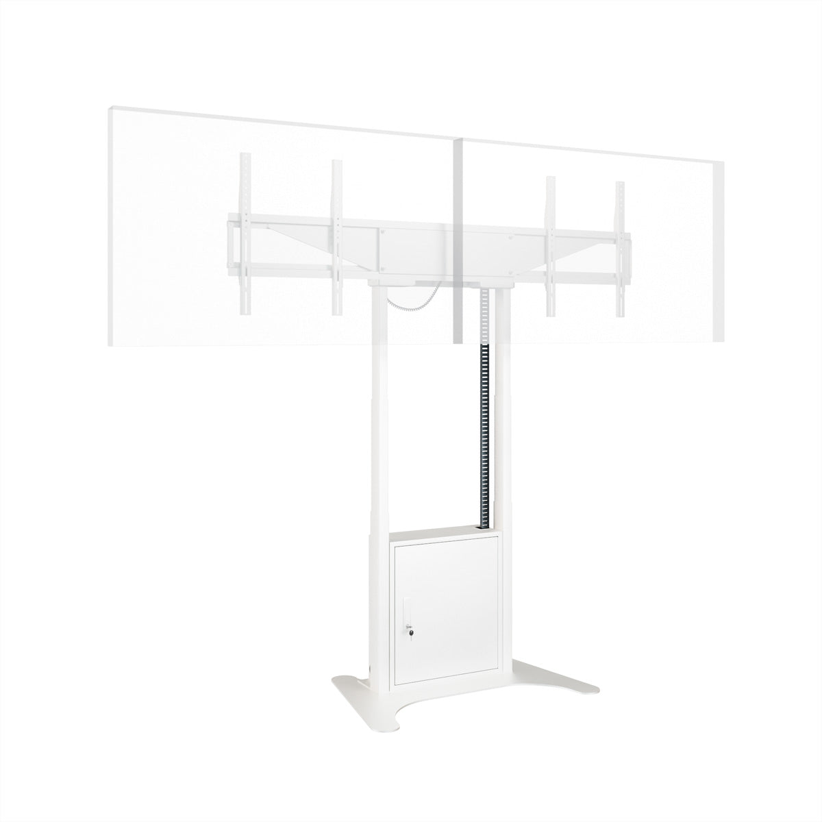 Hagor Bodenständer – 46–65" – VESA 400×400–600×400 – bis 120 kg, Motorisiert, für 2 Displays – Twin Lift FS-DW