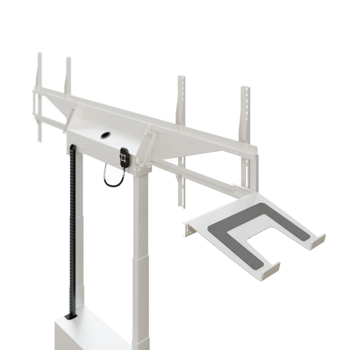 Hagor Bodenständer – 46–65" – VESA 400×400–600×400 – bis 120 kg, Motorisiert, für 2 Displays – Twin Lift FS-DW