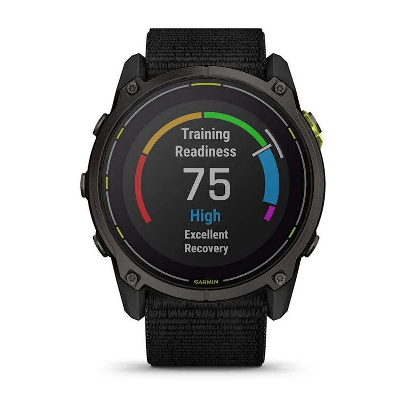 Garmin Enduro 3 Solar – GPS-Smartwatch – 51 mm, 1,4", WLAN, Titangehäuse, Carbon Grau, Schwarz, Ultra Fit Nylon