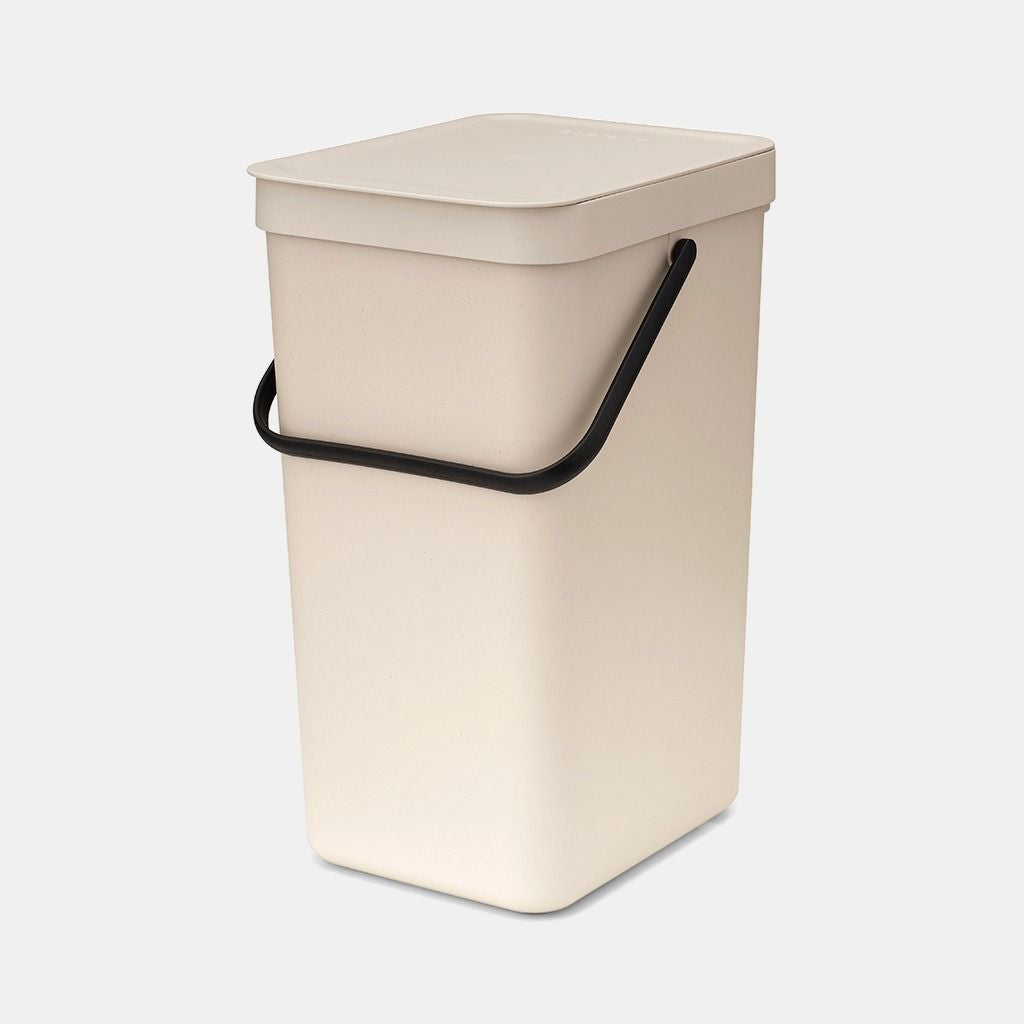 Brabantia Recyclingbox Sort & Go – 16 l – Kunststoff, rechteckig – beige