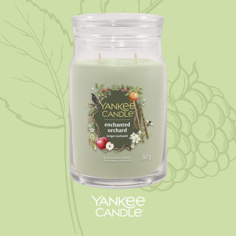 Yankee Candle Duftkerze – Enchanted Orchard – 567 g – 9,9×15 cm (D×H) – Grün