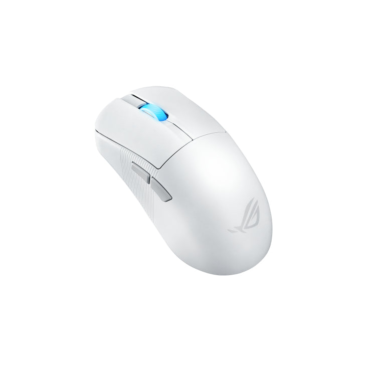 ASUS ROG Harpe Ace Mini WE Gaming-Maus – kabellos, 42'000 dpi, 8'000 Hz, beidhändig, Beleuchtung, weiss