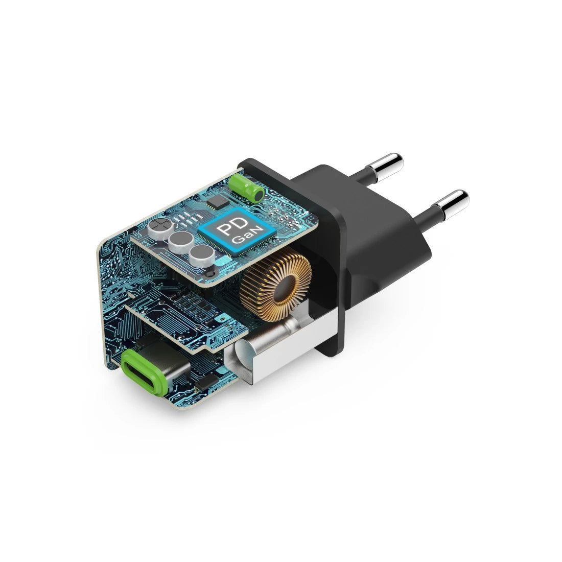 Hama 00201987 USB-Wandladegerät 45 W – USB-C×1 – PD 3.0, QC 3.0, GaN – EU-Stecker (Typ C), Schwarz