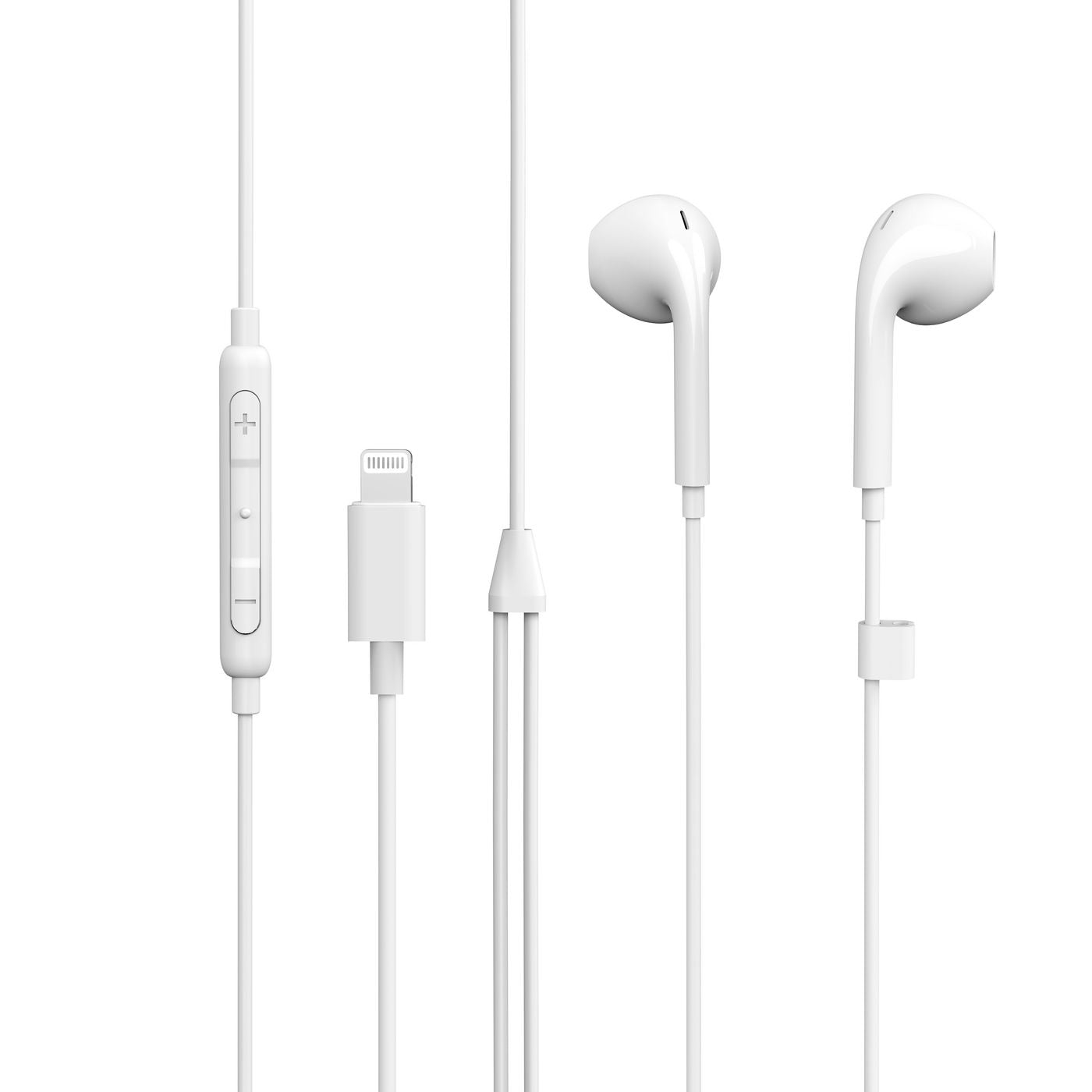 eSTUFF Earpod In-Ear-Headset – Kabel (Lightning), MFi-zertifiziert, für Apple-Geräte (Lightning), Weiss