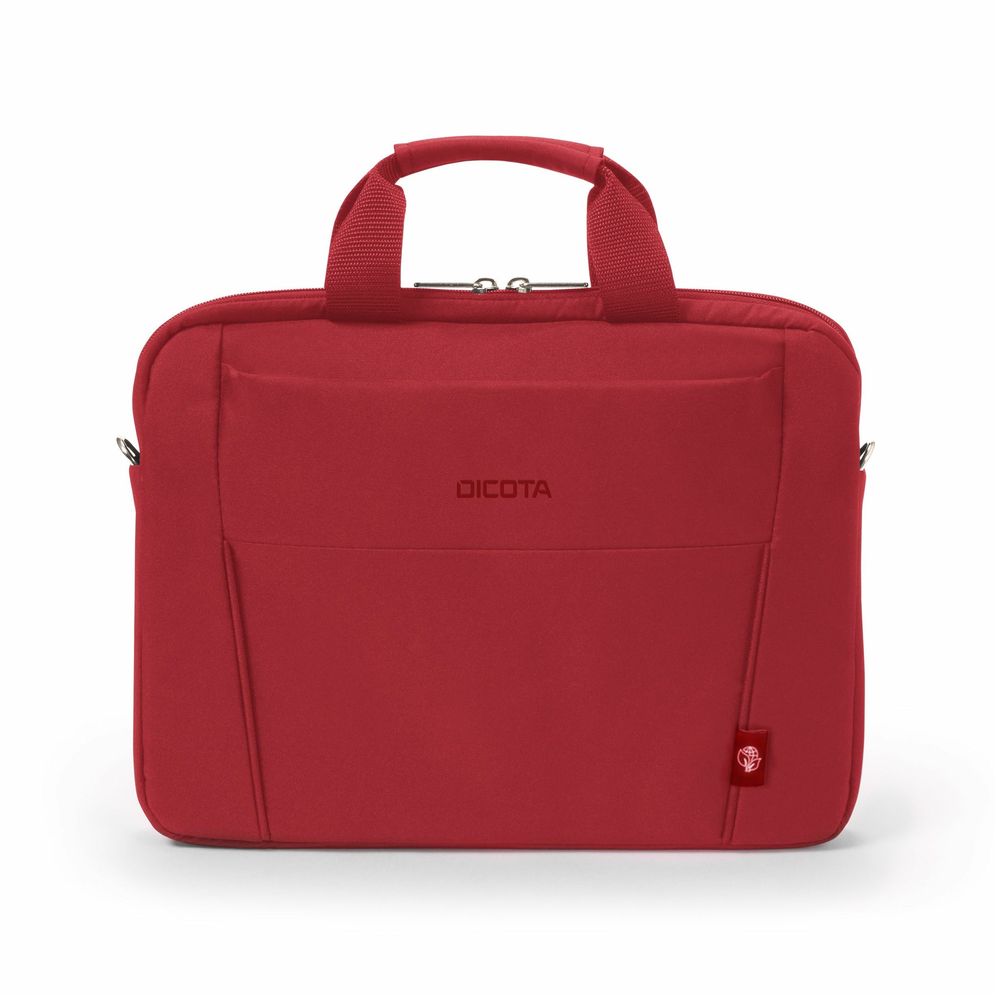 DICOTA Notebook-Tasche bis 14,1" – aus recyceltem PET, gepolstertes Notebookfach – Rot