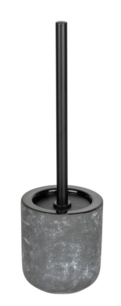 WENKO WC-Bürstenset – Keramik, Grau, mit Edelstahlgriff, H 38 cm, Ø 7,5 cm