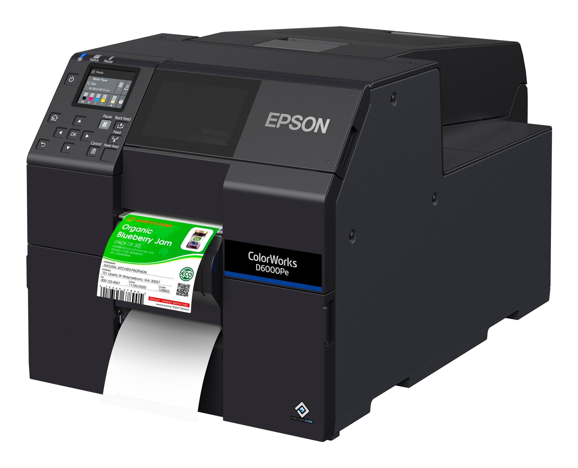 Epson ColorWorks CW-D6000PE – Farbetikettendrucker, Tintenstrahl, für Etiketten bis 108 mm, 119 mm/s