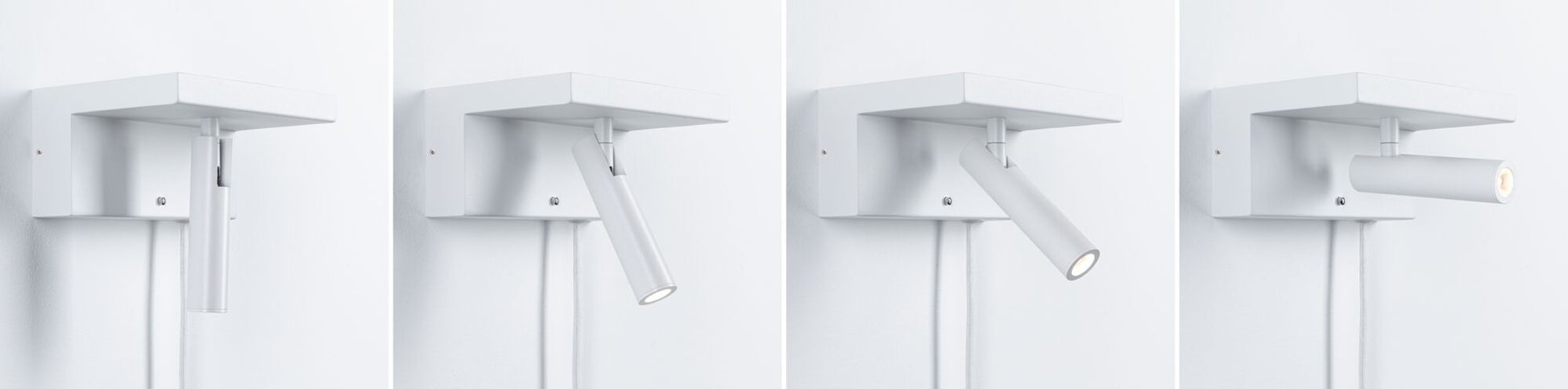 Paulmann LED Wandleuchte Jerik – 18,2 × 8,7 cm, 225 lm, 2,4 W, 3000 K, 3-Stufen-Dim, USB-C, weiss