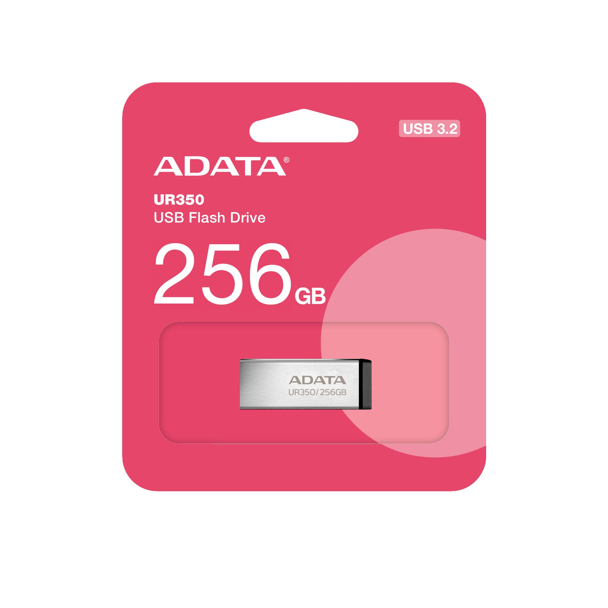 ADATA UR350 USB-Stick 256 GB – USB-A 3.2 Gen 1, 100 MB/s Lesen, staub- und wasserfest, ohne Deckel