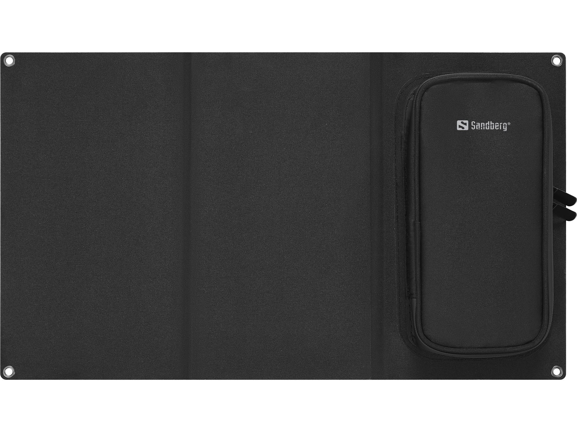 Sandberg Powerbank 10000 mAh, PD 20 W, 1× USB-C, 1× USB-A, Solar, LED-Anzeigen, für Smartphones, Schwarz