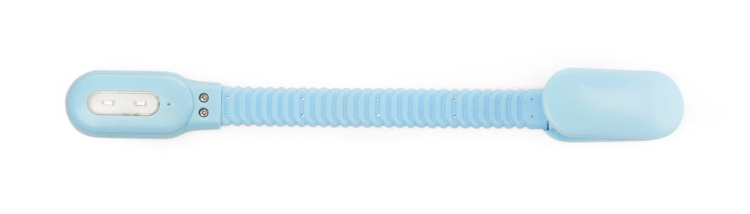 Kikkerland Klemmleuchte – 2,1 × 2,8 × 22 cm, USB, Akku, LED, Hellblau