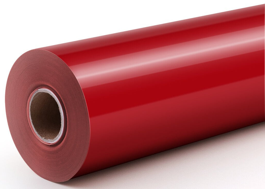 LOKLiK Aufbügelfolie (HTV), Rot, 30,5 cm × 1,8 m, 1 Rolle