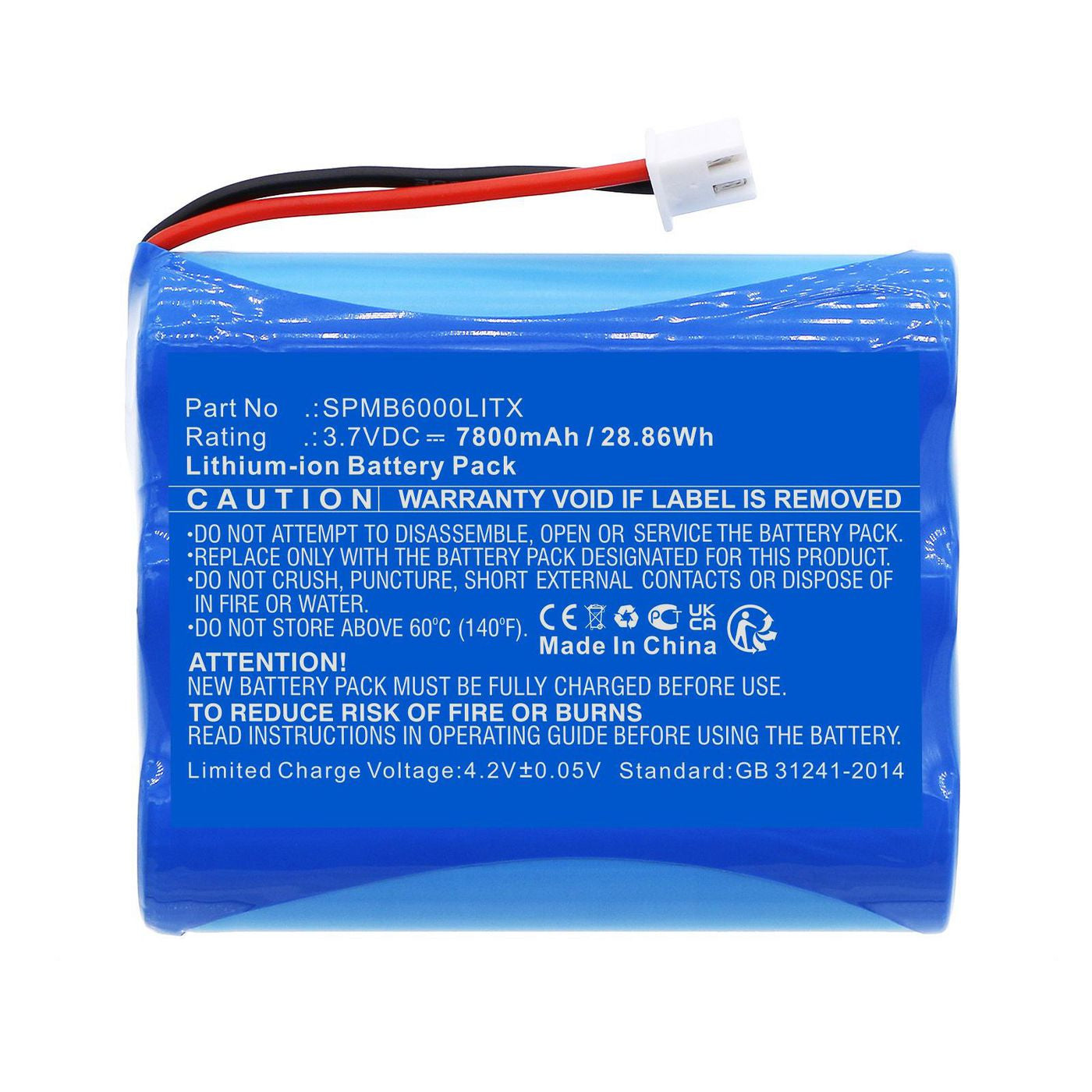 CoreParts Akku für Fernbedienung – für iX12, NX6, NX8, 3,7 V 7800 mAh (28,86 Wh), blau