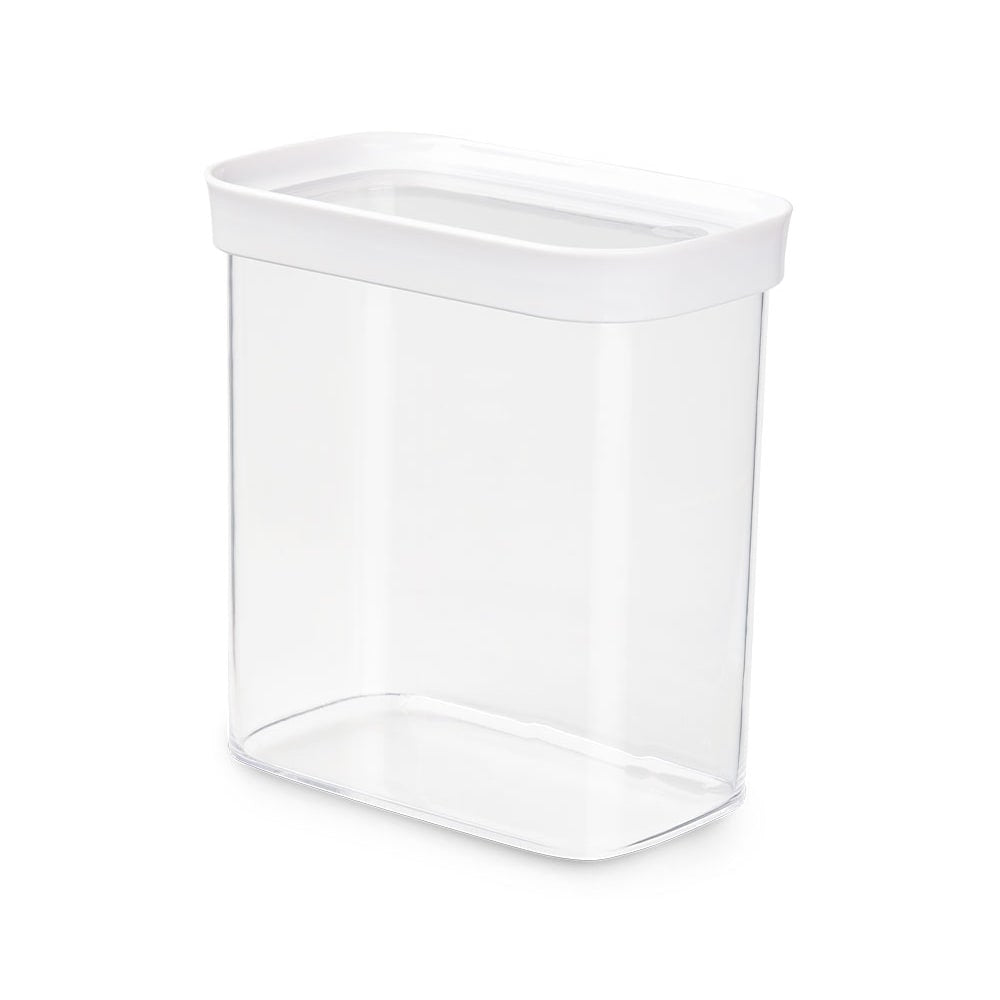 EMSA Vorratsdose 1,6 l, 16 × 9,9 × 17,5 cm, Kunststoff (MS/TPE), transparent/weiss