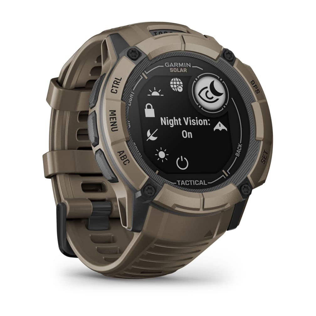 Garmin Instinct 2X Solar Tactical Edition – Smartwatch – 50 mm, 1,1", GPS, MIP, Power Glass, 100 m, Coyote Tan