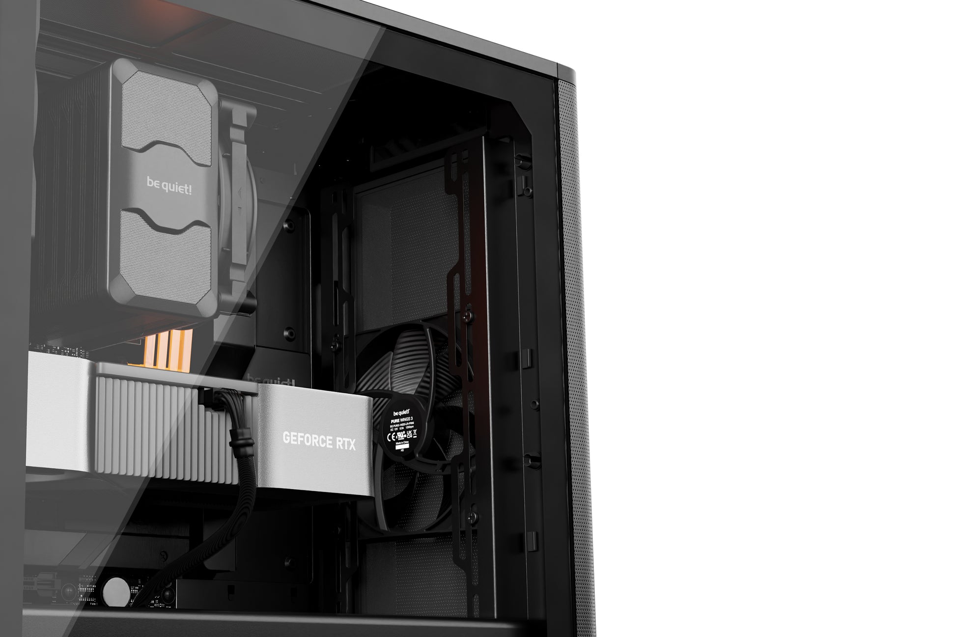be quiet! be quiet Pure Base 501 Window – Midi Tower, Schwarz, Seitenfenster, 1×140 mm vorne, 1×140 mm hinten, ATX