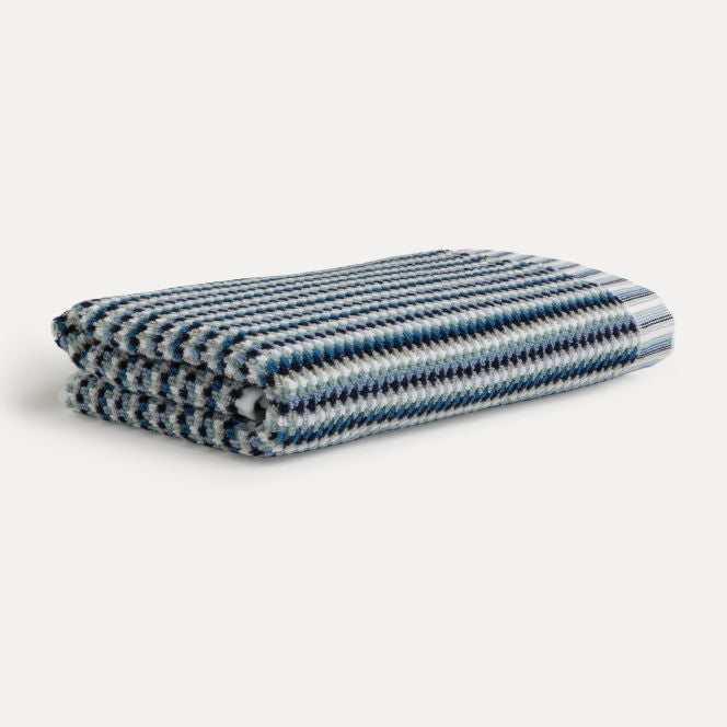 Möve Bliss Duschtuch – 67×140 cm, 100% Baumwolle, 490 g/m², Blau/Grün