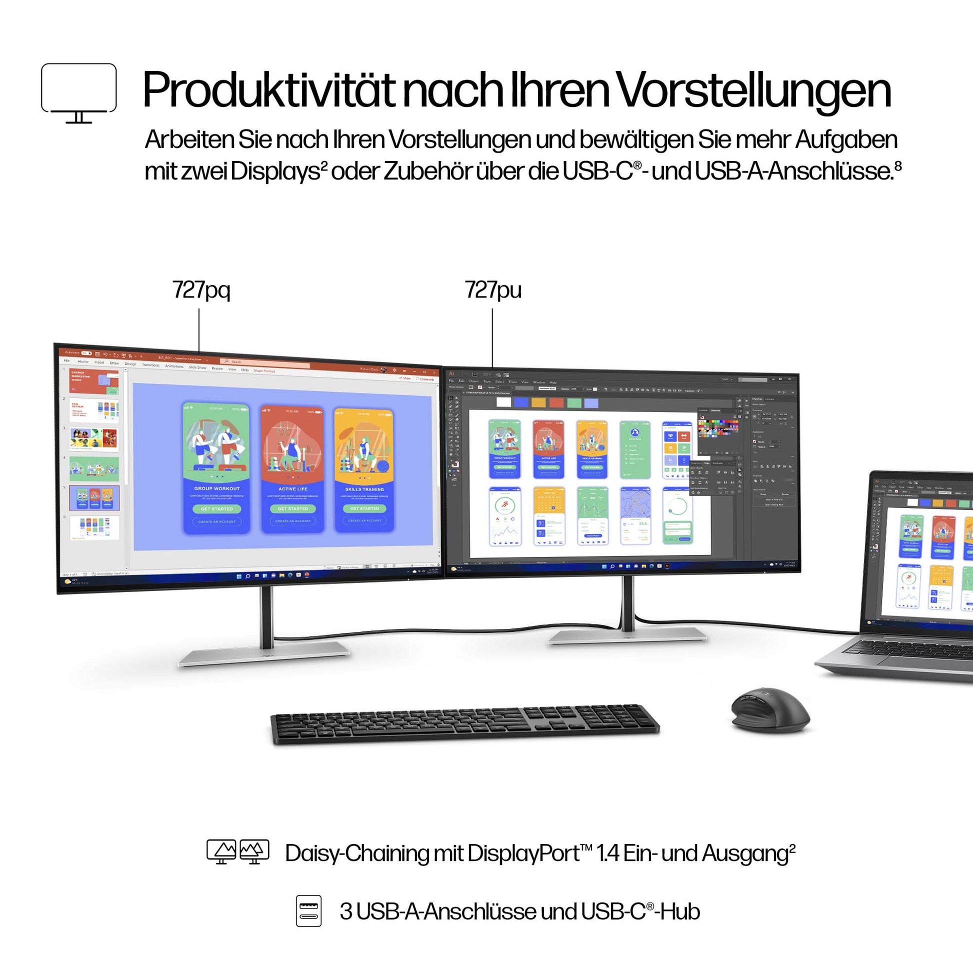 HP Serie 7 Pro 727pq – Monitor, 27", 2560 × 1440 (QHD)