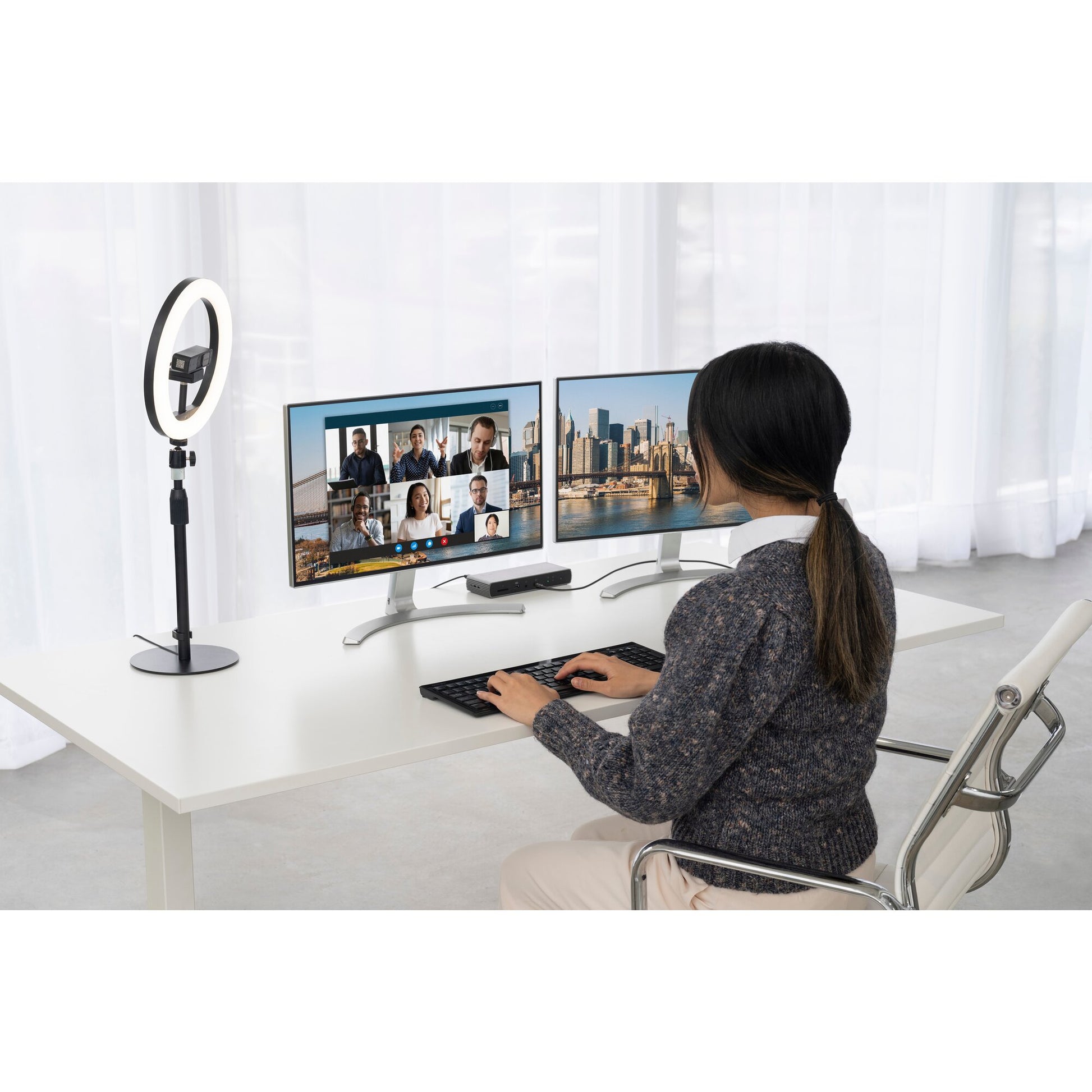 Kensington A1010 – Mikrofonstativ, Höhe 318–483 mm, für Mikrofone, Webcams und Beleuchtung, Schwarz
