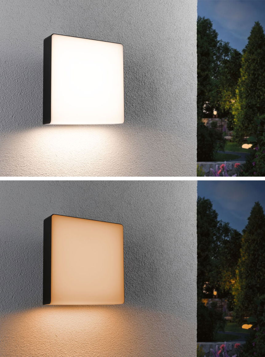 Paulmann Aussenwandleuchte – 700 lm, 8,5 W – Warmweiss, 2200–3000 K – IP44 – Netzbetrieb – für Zigbee
