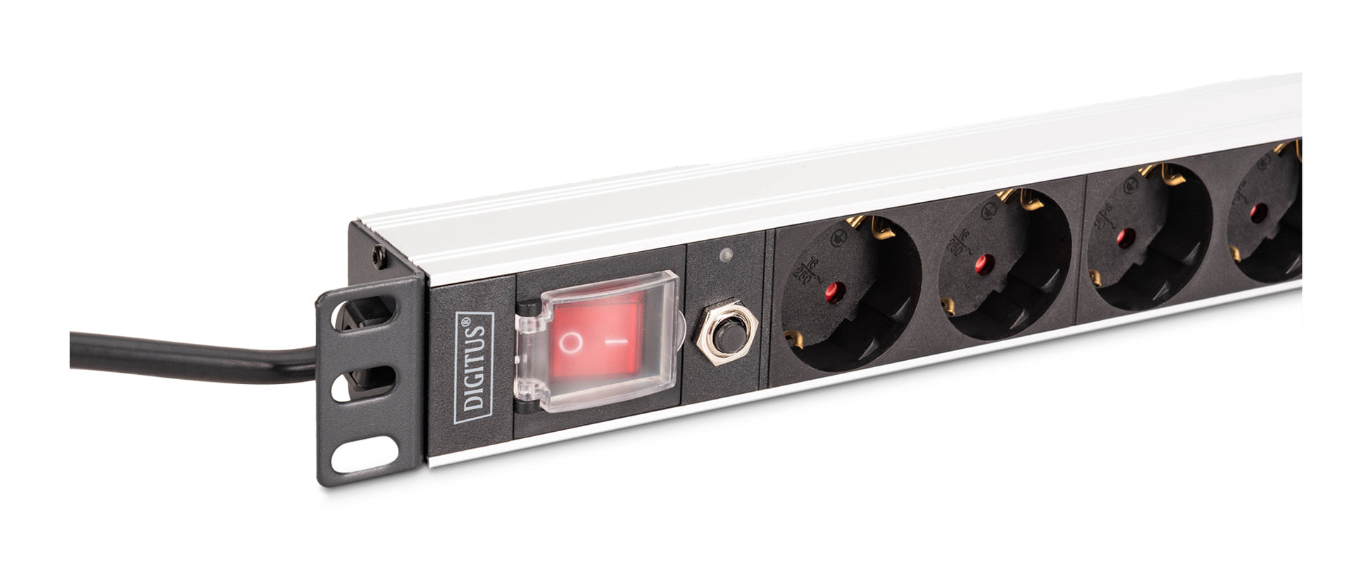 Digitus Rack-PDU DN-95436 – 1U, Horizontal/Vertikal, 8× Schuko (Typ E/F), 250 V/16 A, 2 m, mit Schalter