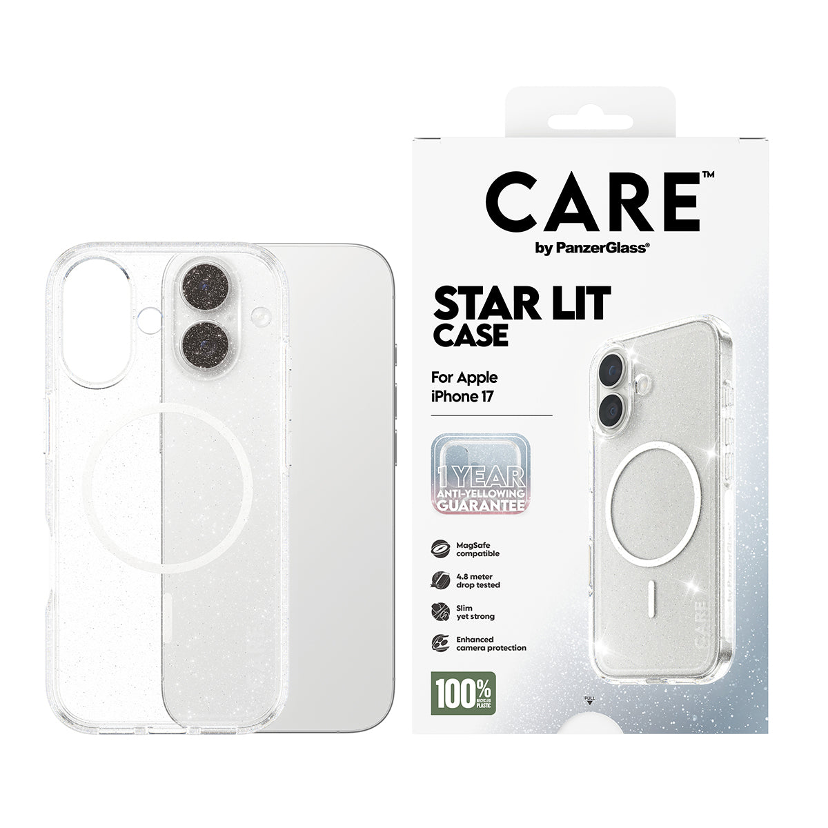 PanzerGlass Backcover CARE Flagship Case Urban Combat – für Apple iPhone 17 – transparent – TPU