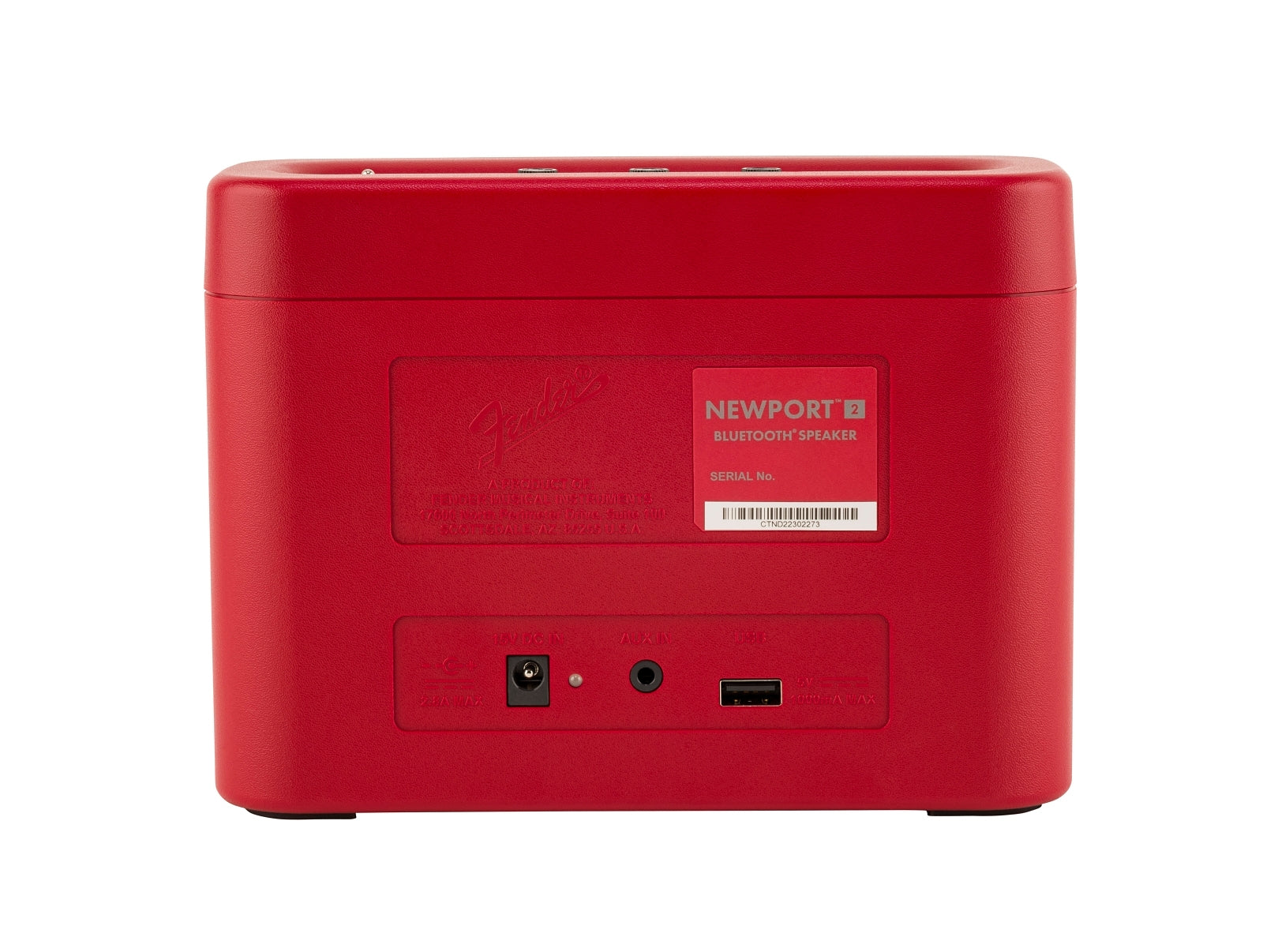 Fender Newport 2 – Bluetooth-Lautsprecher – 12 h Akku, 30 W, Bluetooth 5.0, Champagner, Rot