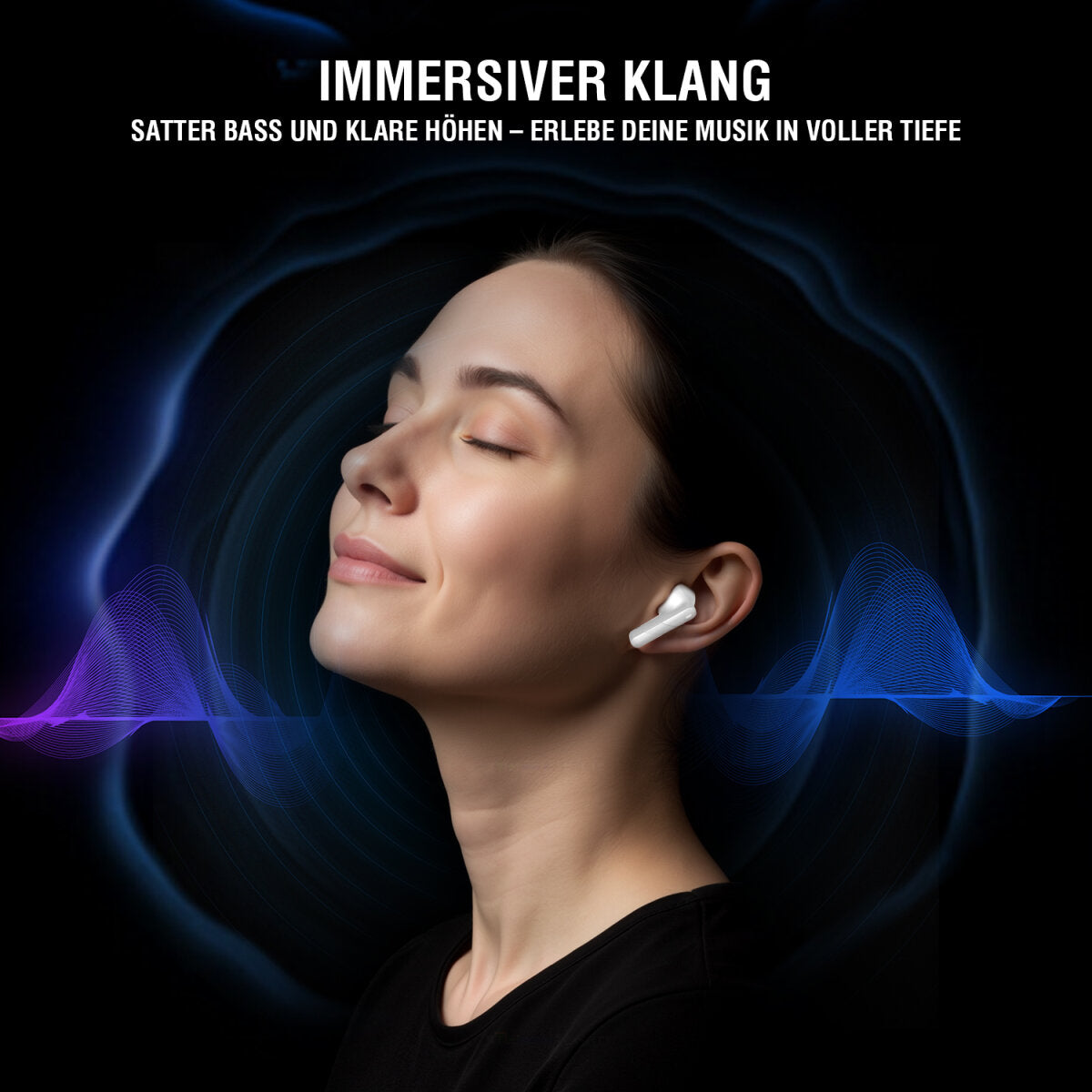 4smarts SkyBuds Screen ANC – True Wireless In-Ear Kopfhörer – Bluetooth – Weiss – bis 20 h