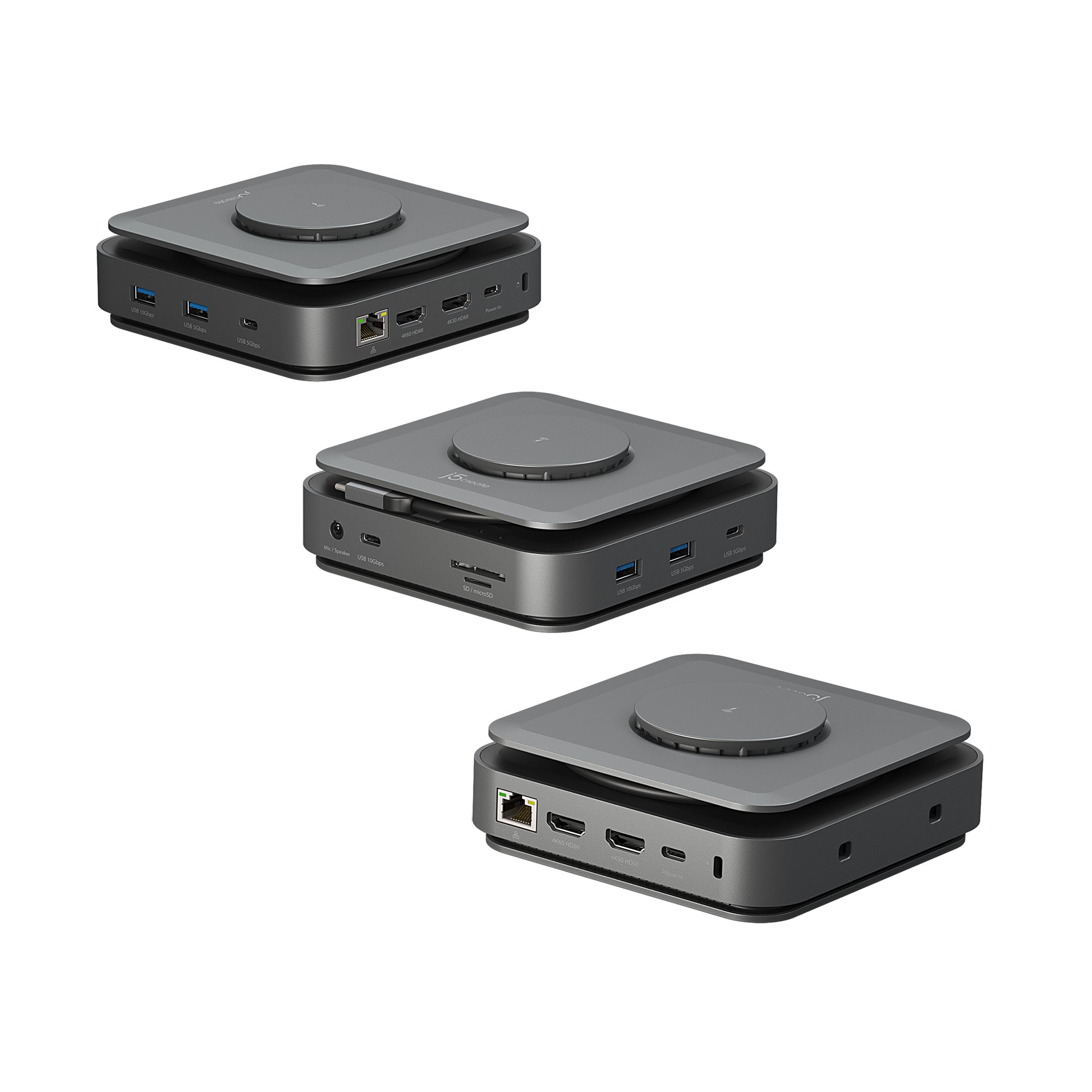 j5create JCD3199-N Dockingstation – USB-C, 2× HDMI, 2× USB-A, 3× USB-C, 140 W PD, GbE, für Windows/Mac/Android