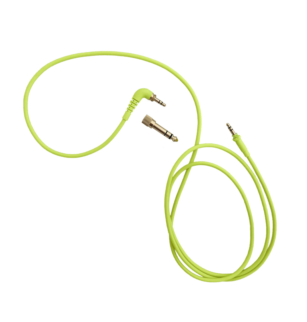 AIAIAI C19 – Adapterkabel – 3,5 mm Klinke (gerade) auf 3,5 mm Klinke (abgewinkelt) – 1,5 m – Neongelb