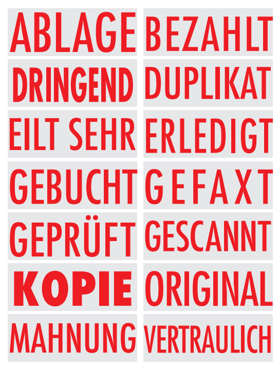 Colop Printer 20/L – Wort- & Datumstempel selbstfärbend, GESCANNT / Deutsch – Abdruck 38 × 14 mm – rot