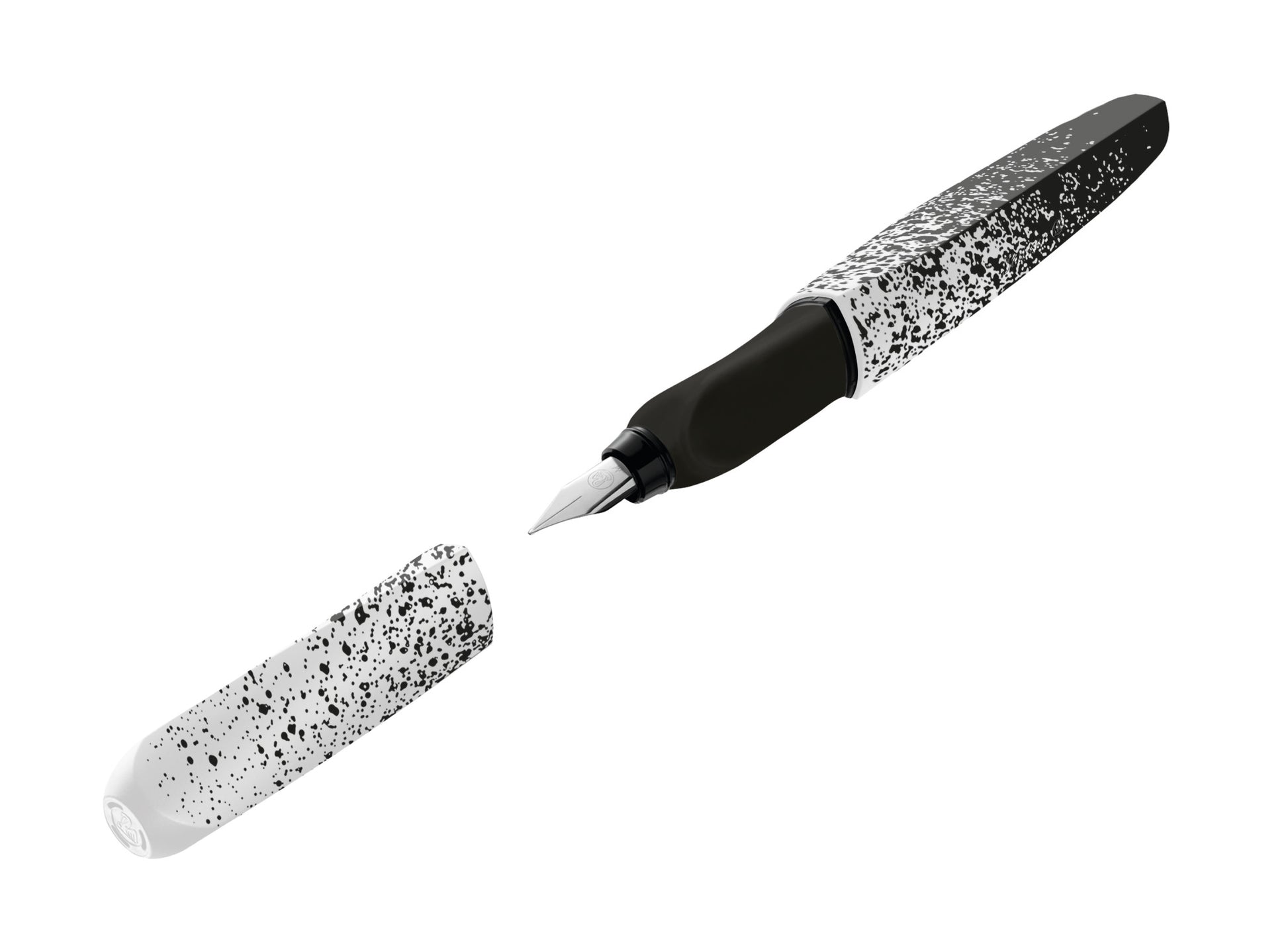 Pelikan Twist – Füllfederhalter – M – Schwarz/Weiss – Edelstahl