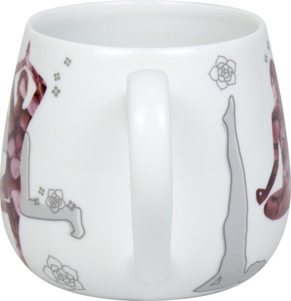 Könitz Porzellan Könitz Teetasse Tea for you Yoga – 400 ml, Ø 8,1 cm, H 9,1 cm, Porzellan, Weiss, mit Deckel, mit Filter
