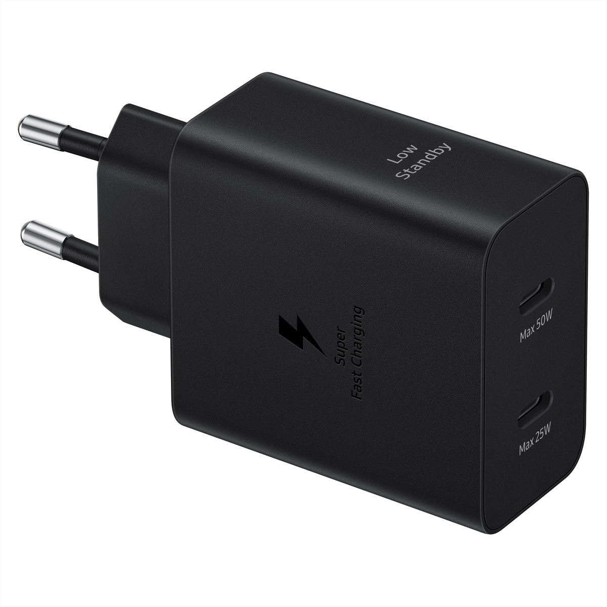 Samsung Power Adapter USB-Ladegerät 50 W – USB-C×2, PD – für Galaxy S10 5G, Galaxy Note10 und andere – schwarz