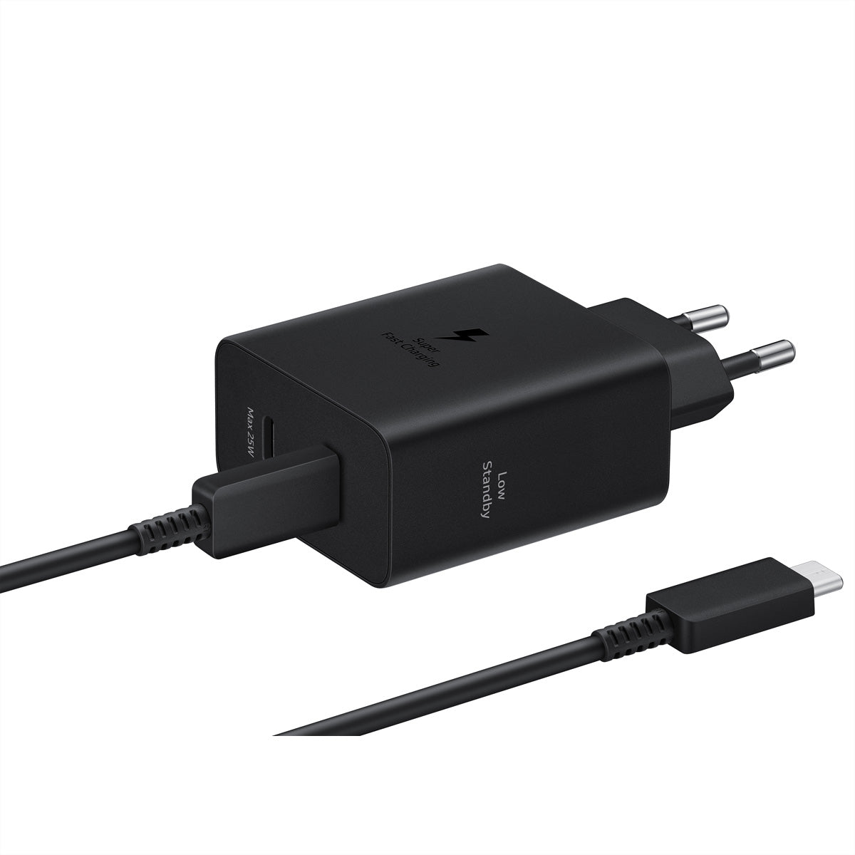 Samsung Power Adapter USB-Ladegerät 50 W – USB-C×2, PD – für Galaxy S10 5G, Galaxy Note10 und andere – schwarz