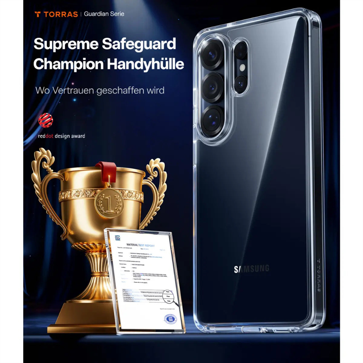Torras Guardian Backcover – für Samsung Galaxy S26 Ultra, Transparent
