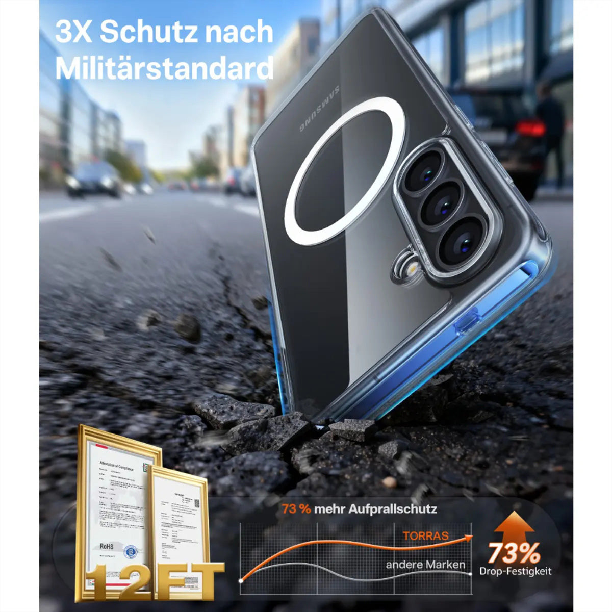 Torras Guardian Backcover – für Samsung Galaxy S26 Plus – MagSafe, Transparent