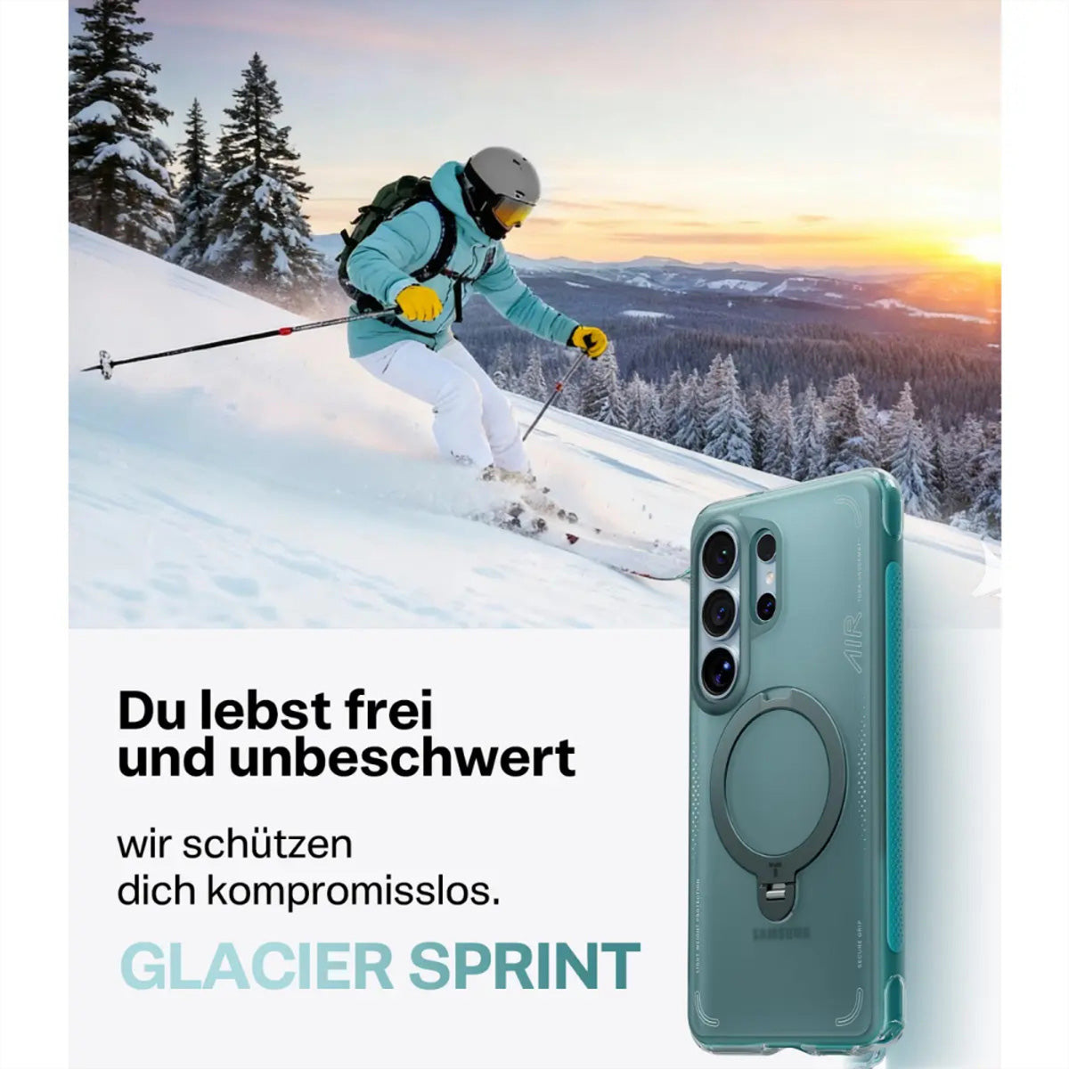Torras Ostand Q3 Air Backcover – für Samsung Galaxy S26 Ultra, mit Ständer, Kunststoff, Grün
