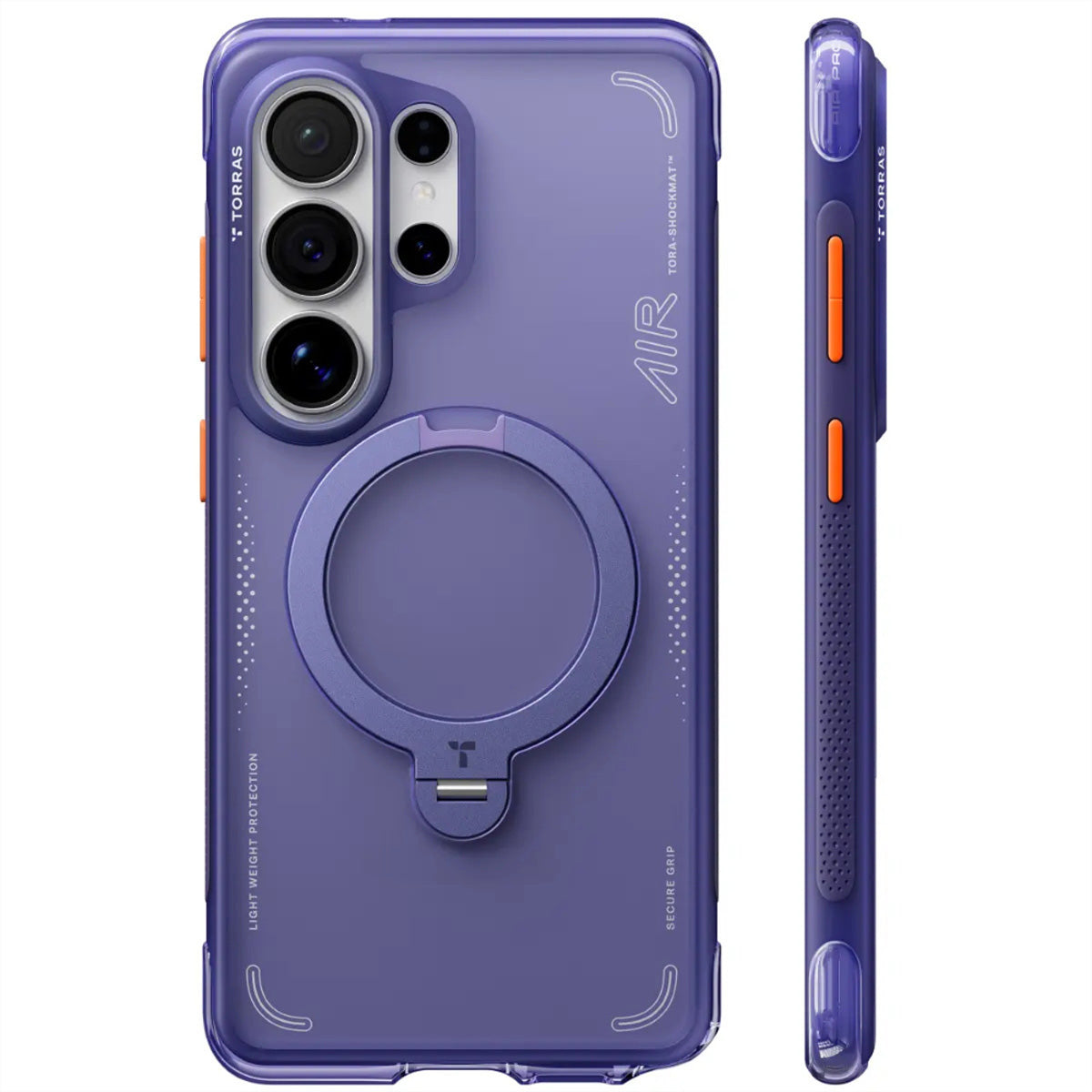 Torras Ostand Q3 Air Backcover – für Samsung Galaxy S26 Ultra, mit Ständer, Kunststoff, Violett