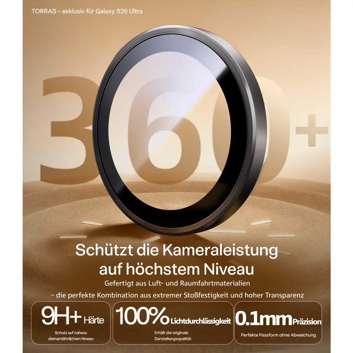 Torras Lensguard – Kameraabdeckung – Magnetverschluss, Aluminium – für Samsung Galaxy S26 Ultra