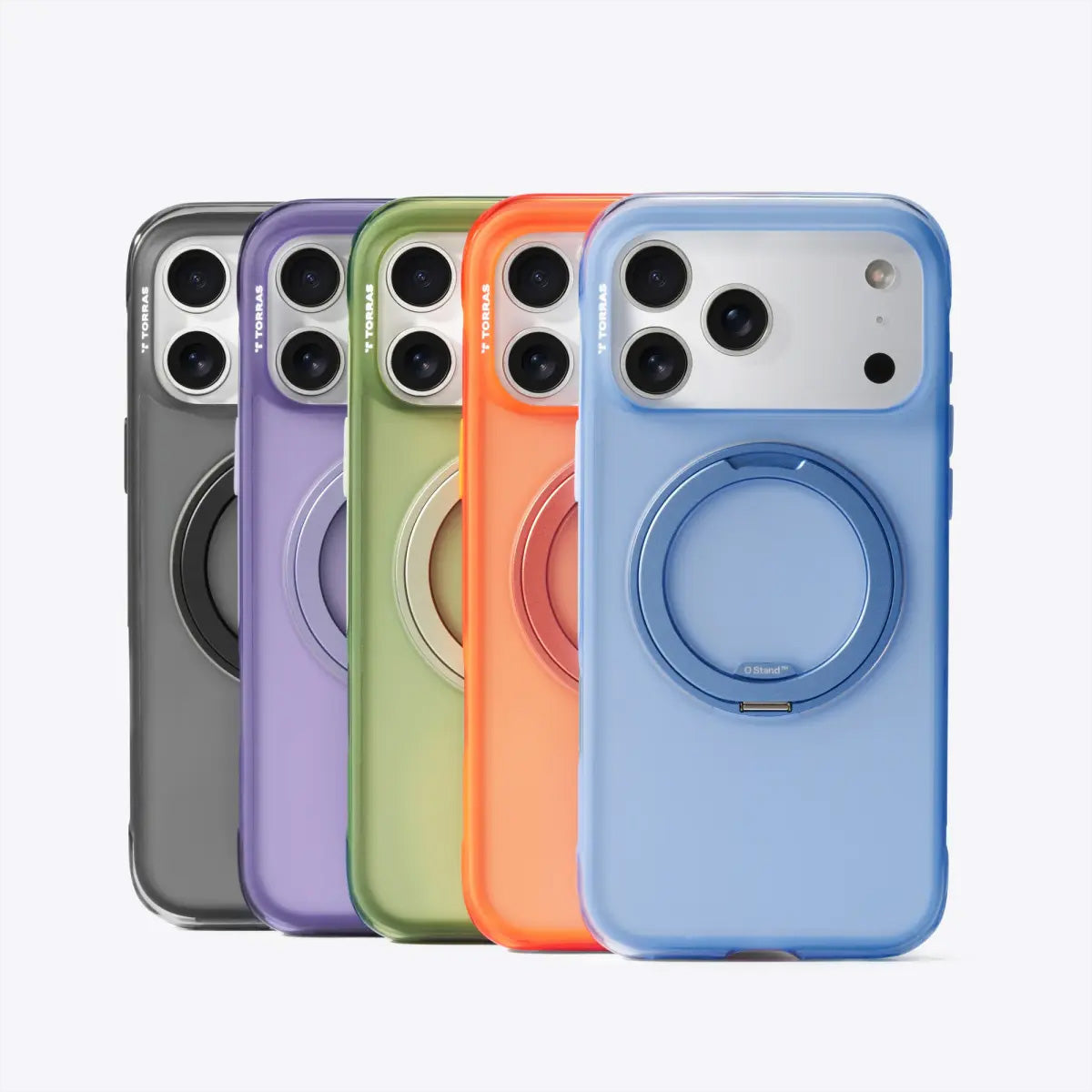 Torras Ostand R Air Backcover – für Apple iPhone 17 Pro, MagSafe, mit Ständer, PC+TPU, Orange
