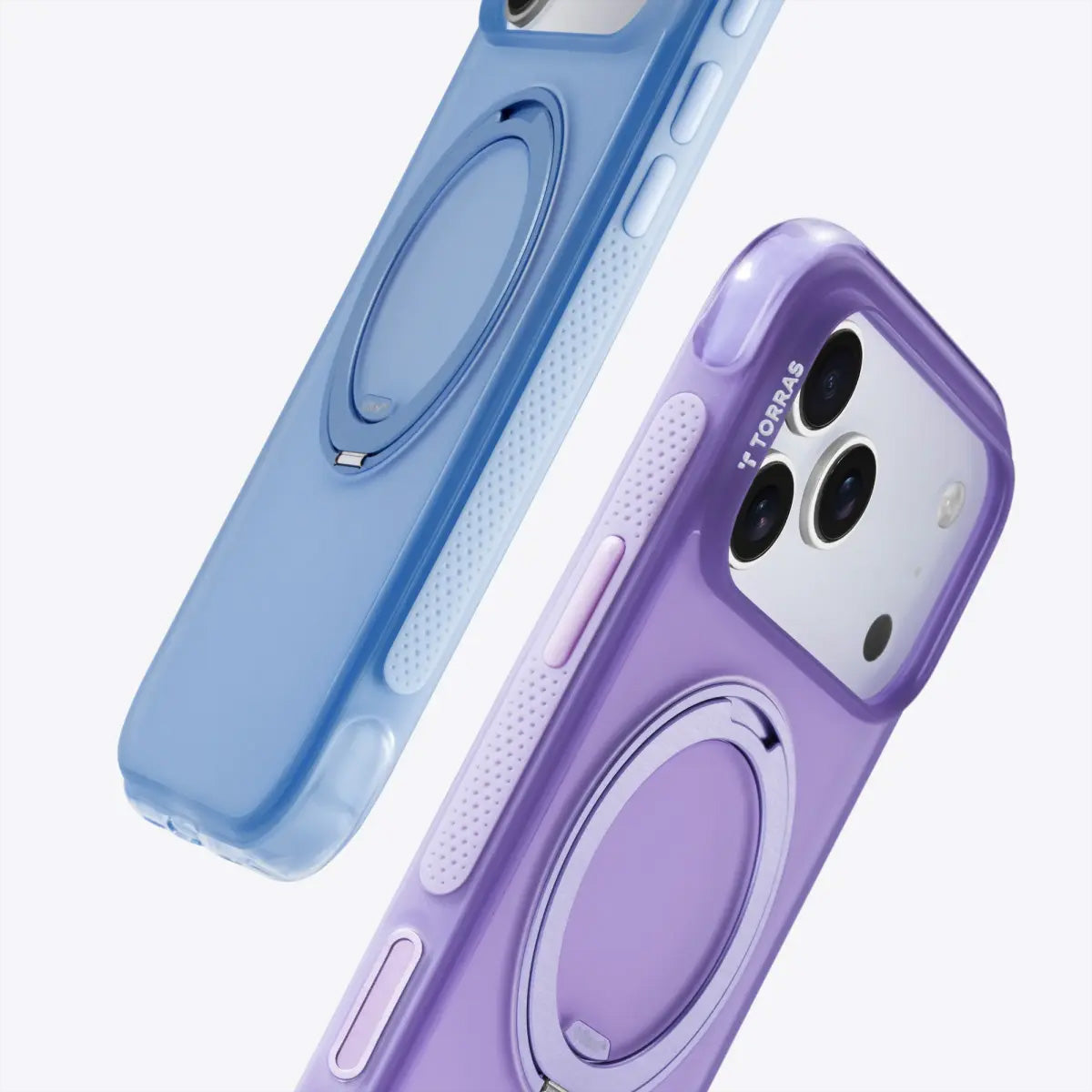 Torras Ostand R Air Backcover – für Apple iPhone 17 Pro, MagSafe, mit Ständer, PC+TPU, Violett