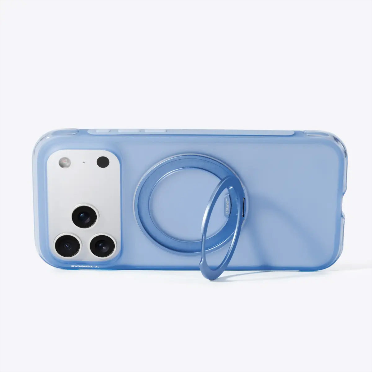 Torras Ostand R Air Backcover – für Apple iPhone 17 Pro, MagSafe, mit Ständer, PC+TPU, blau