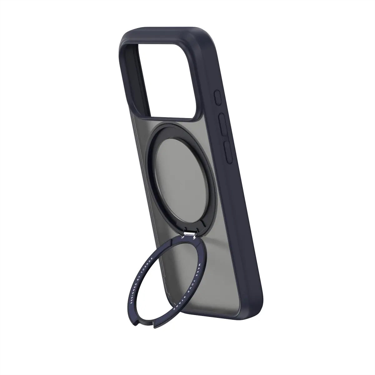 Torras UPRO Ostand Pro Backcover – für Apple iPhone 17 Pro, MagSafe, mit Ständer, PC+TPU, schwarz
