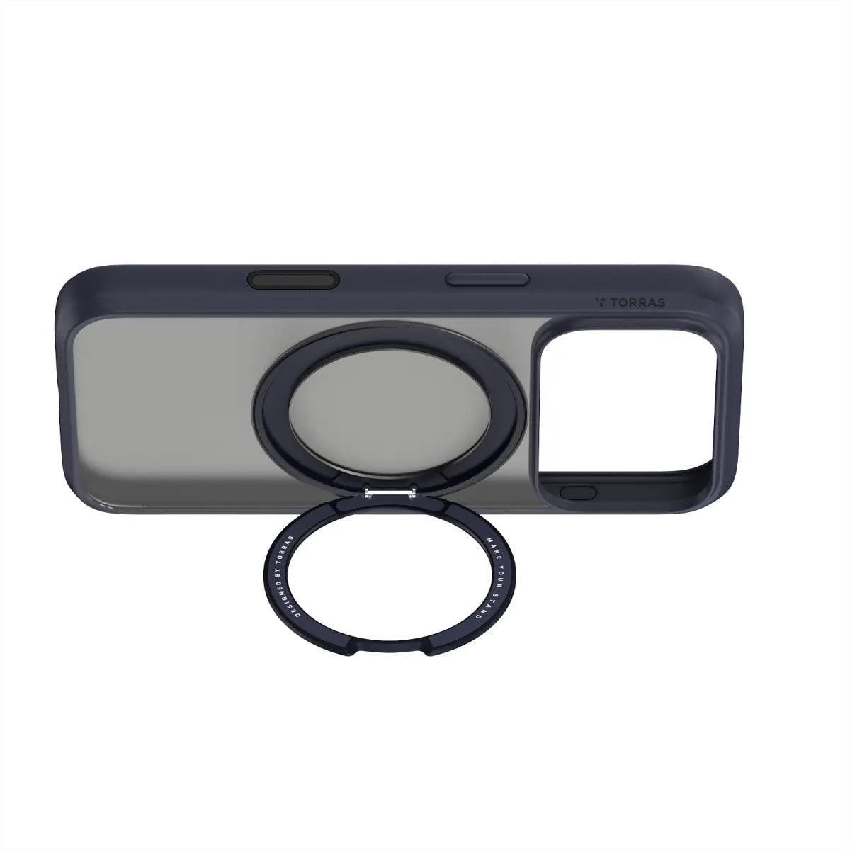 Torras UPRO Ostand Pro Backcover – für Apple iPhone 17 Pro Max, MagSafe, mit Ständer, PC+TPU, Schwarz
